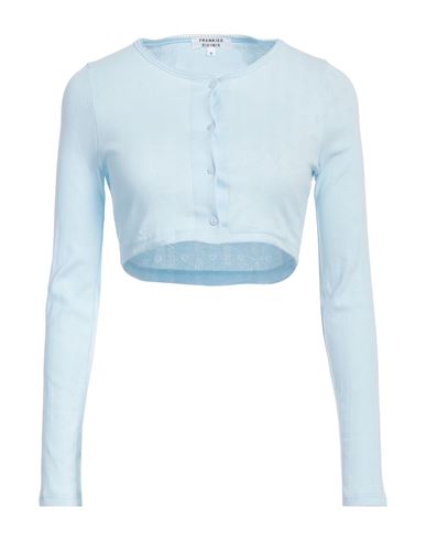 FRANKIES BIKINIS FRANKIES BIKINIS WOMAN CARDIGAN SKY BLUE SIZE S COTTON 