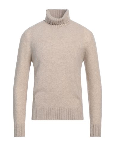 Piacenza Cashmere 1733 Man Turtleneck Beige Size 40 Cashmere, Silk, Polyamide In Neutral