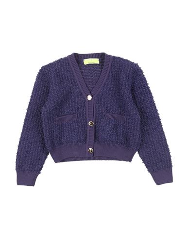 Elisabetta Franchi Toddler Girl Cardigan Purple Size 3 Polyamide