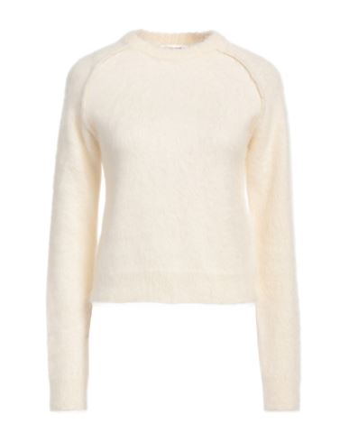 Jil Sander Woman Sweater Cream Size 6 Virgin Wool, Mohair Wool, Silk