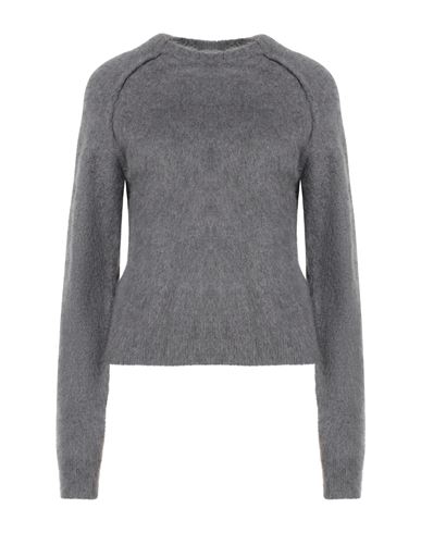 Jil Sander Woman Sweater Grey Size 6 Virgin Wool, Mohair Wool, Silk