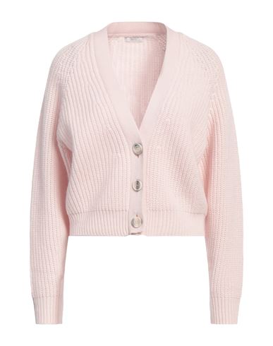 Peserico Woman Cardigan Light Pink Size 6 Cashmere