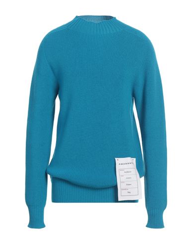 AMARANTO AMARANTO MAN TURTLENECK TURQUOISE SIZE L WOOL 