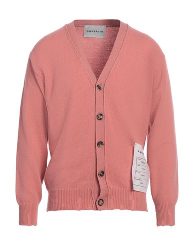 AMARANTO AMARANTO MAN CARDIGAN ANTIQUE ROSE SIZE M WOOL, CASHMERE 