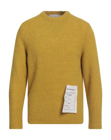 AMARANTO AMARANTO MAN SWEATER MUSTARD SIZE L WOOL, CASHMERE, NYLON 