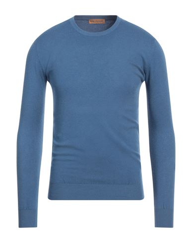 Shop Henry Clifford Man Sweater Pastel Blue Size 38 Wool, Cotton, Viscose, Polyamide, Cashmere