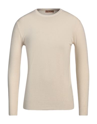Shop Henry Clifford Man Sweater Cream Size 44 Wool, Cotton, Viscose, Polyamide, Cashmere