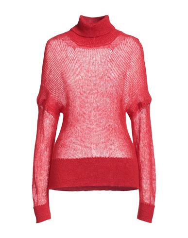Daniele Fiesoli Collezione N_01 Woman Turtleneck Red Size M Baby Alpaca Wool, Polyamide, Merino Wool