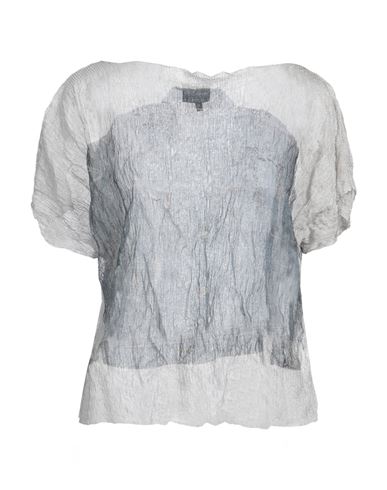 Emporio Armani Woman Sweater Light Grey Size 2 Viscose, Metallic Fiber