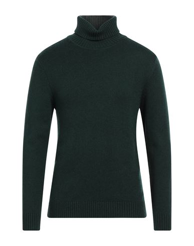 Henry Clifford Man Turtleneck Dark Green Size 46 Wool, Cashmere