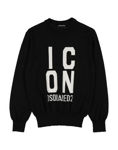 Dsquared2 Toddler Boy Sweater Black Size 6 Acrylic, Wool In Black
