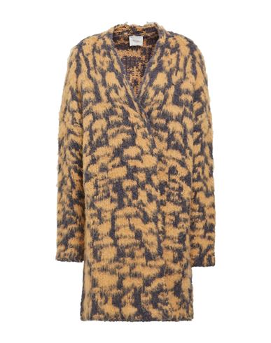 ALYSI ALYSI WOMAN CARDIGAN BROWN SIZE S VIRGIN WOOL, ALPACA WOOL, POLYAMIDE 