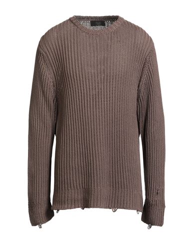 Maison Flaneur Maison Flâneur Man Sweater Taupe Size 42 Cotton In Brown