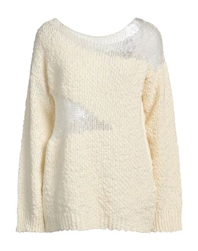 Semicouture Woman Sweater Ivory Size M Wool, Polyamide, Virgin Wool