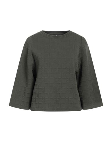 ELISABETTA FRANCHI ELISABETTA FRANCHI WOMAN SWEATER MILITARY GREEN SIZE 8 VISCOSE, POLYAMIDE, POLYESTER 
