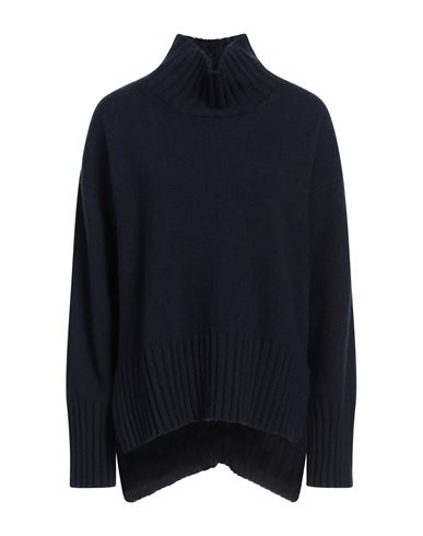 Alpha Studio Woman Turtleneck Navy Size 10 Wool, Viscose, Polyamide, Cashmere In Navy