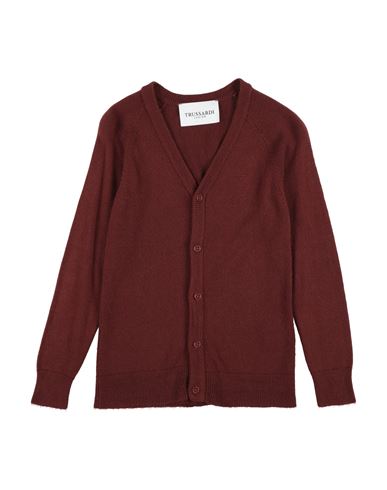 Trussardi Junior Toddler Boy Cardigan Chocolate Brown Size 6 Merino Wool, Acrylic