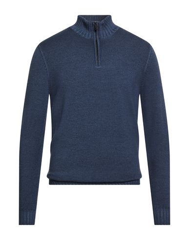 Moorer Man Turtleneck Blue Size 38 Virgin Wool In Blue