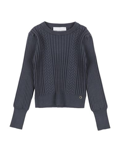 Trussardi Junior Toddler Girl Sweater Slate Blue Size 6 Viscose, Polyester, Nylon In Blue