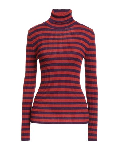 Jucca Woman Turtleneck Rust Size L Virgin Wool In Brown