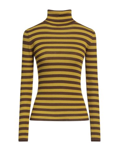Jucca Woman Turtleneck Mustard Size M Virgin Wool
