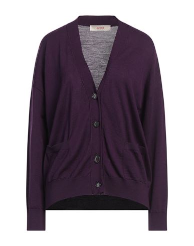 Jucca Woman Cardigan Purple Size M Virgin Wool