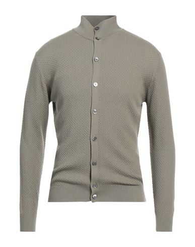 Filippo De Laurentiis Man Cardigan Sage Green Size 40 Merino Wool In Gray