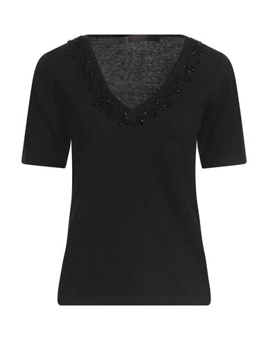 ALPHA MASSIMO REBECCHI ALPHA MASSIMO REBECCHI WOMAN SWEATER BLACK SIZE 8 COTTON 