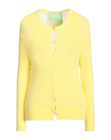 Lou Lou Belle Ville Paris Woman Cardigan Yellow Size Onesize Acrylic, Polyamide, Baby Alpaca Wool