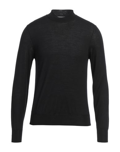 +39 Masq Man Turtleneck Black Size 44 Wool, Silk