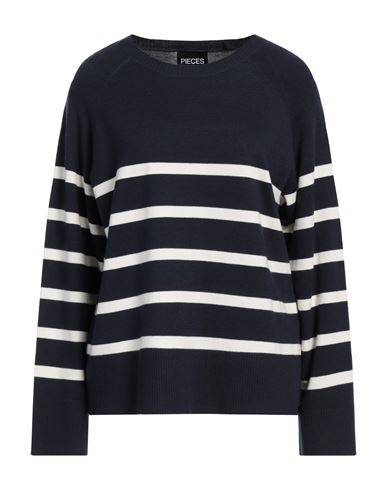Pieces Woman Sweater Midnight Blue Size M Ecovero Viscose, Polyester, Polyamide