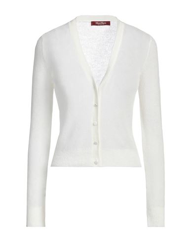 Max Mara Studio Woman Cardigan White Size S Polyamide, Mohair Wool, Wool