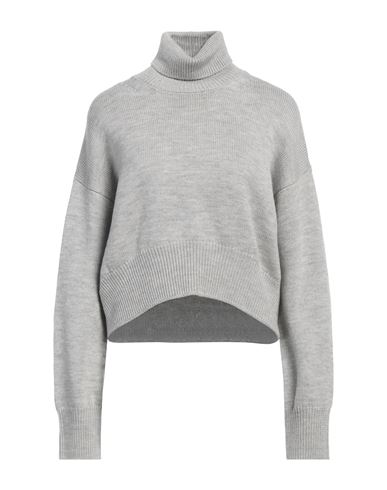 Dondup Woman Turtleneck Grey Size 8 Wool