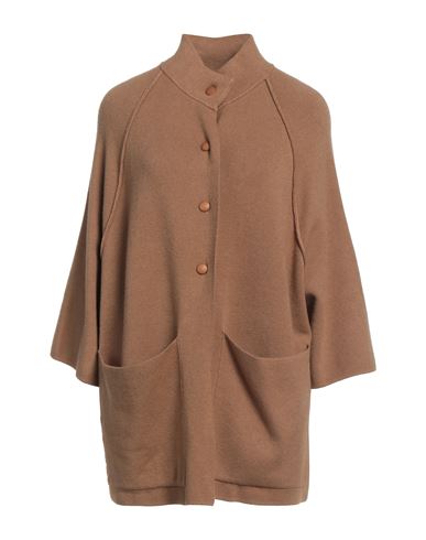 Noodle Italia Woman Cardigan Camel Size M Viscose, Polyester, Polyamide