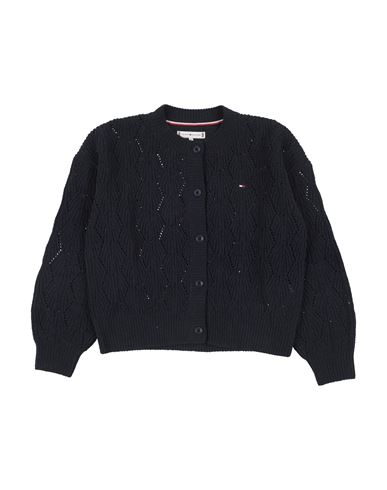 Tommy Hilfiger Toddler Girl Cardigan Midnight Blue Size 6 Polyester In Black