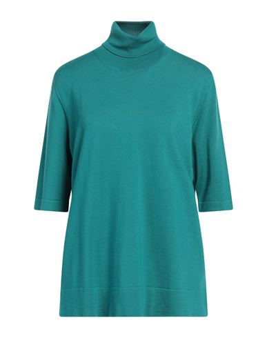 Marina Rinaldi Woman Turtleneck Emerald Green Size L Virgin Wool