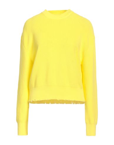 Laneus Woman Sweater Yellow Size 6 Cotton
