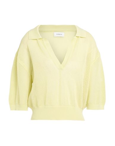 Laneus Woman Sweater Yellow Size 6 Cotton