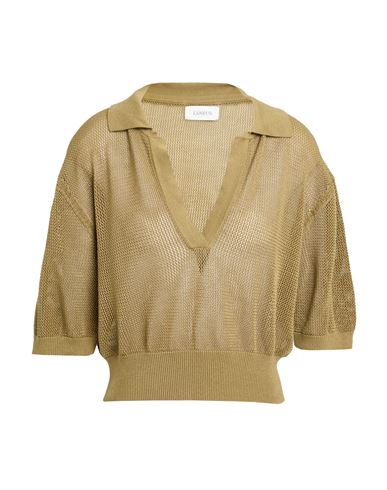 Laneus Woman Sweater Military Green Size 8 Cotton