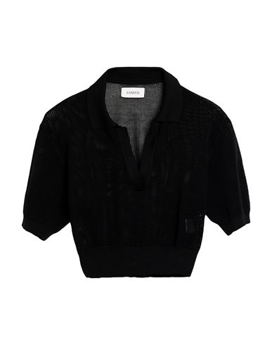 Laneus Woman Sweater Black Size 6 Cotton