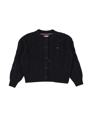 Tommy Hilfiger Toddler Girl Cardigan Midnight Blue Size 6 Polyester In Black