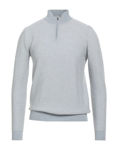 Fedeli Man Turtleneck Light Blue Size 36 Cashmere