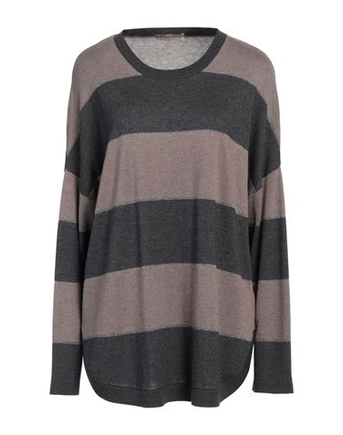 Purotatto Woman Sweater Charcoal Size 16 Silk, Cashmere