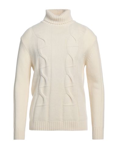 Grey Daniele Alessandrini Man Turtleneck Cream Size 42 Wool, Polyamide