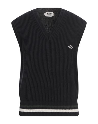 Autry Man Sweater Midnight Blue Size S Merino Wool, Organic Cotton In Black