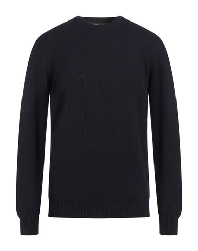 Gran Sasso Man Sweater Midnight Blue Size 48 Cashmere
