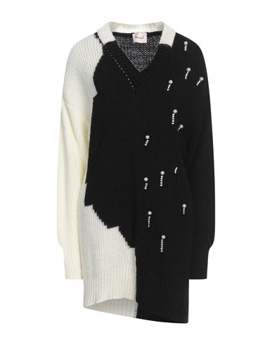 Mariuccia Woman Sweater Black Size M Acrylic, Polyamide, Mohair Wool