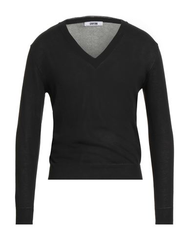 Grifoni Man Sweater Black Size 34 Cotton