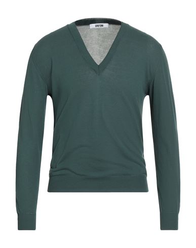 Grifoni Man Sweater Emerald Green Size 36 Cotton