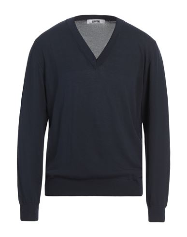 Grifoni Man Sweater Midnight Blue Size 44 Cotton